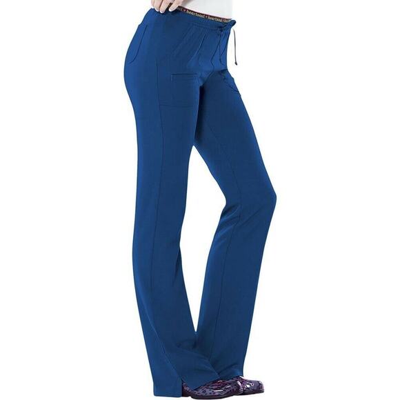 Heartsoul Scrub Pants Women XS Blue Reg Drawstring Break On Through Pink 20110 - Picture 1 of 11